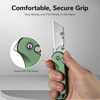 CIVIVI Folding Utility Knife Box Cutter, Elementum Utility Pocket Edc Knife with 3Pcs Extra Razor Blades, Three Ways to Open, Ideal Gifts for Men Women C23039B-3
