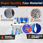 Diamond Core Drill Bit Set - BRSCHNITT Tile Hole Saw Kit 1/4" 5/16" 3/8" 4/5" 1-3/8"2" 2-1/2" & 4/5" Finger Bit & 2" Chamfer Bit for Porcelain Tile Ceramic Marble Granite & Diamond Blade