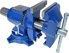 Rolin Vise 5 Inch Multi-Function Vises With Anvil Blue Bench Vise Heavy Duty Tools 360 Degree Swivel Base