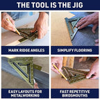 Commando 7.5" - Advanced Carpenter Square with Jig Block - Accurate Flatwork and Repetitive Markings (Ambush)