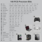 STREBITO Precision Screwdriver Set, 153 in 1 Electronics Tool Kit with Case, 140 PCS Magnetic Precision Bits - Computer, Laptop, iPhone, Macbook, PC, Game Controller, RC, Electronics, Phone Repair Kit