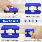 Edge Banding Trimmer with Tungsten Carbide Blades, Hand Planer Versatile Woodworking Edge Trimmer for Burrs, Manual Edge Banding Cutter for ABS, PVC, Veneer, and Melamine - Blue