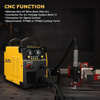 SILATU Plasma Cutter, 85Amps Blowback Pilot Arc Air Sensor Technology, Digital Display, 110V/220V Dual Voltage Non-HF CNC Plasma Cutter Machine, 1″ Clean Cut 7/5″ Max Cut, PT/2T/4T for Beginners DIY