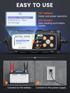 ANCEL BT521 3-in-1 Car Battery Charger, Tester and Maintainer for 12V Lead-Acid Batteries, 5A Smart Trickle Charger and Desulfator with Overcharge Protection & Temperature Compensation, LCD Display