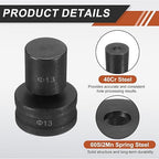 HARFINGTON Hydraulic Hole Punch Die Φ13mm Round Hole 40Cr Steel Electric Punching Kit for CH70 Electric Punching Machine, Black
