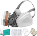 Respirator Gas Mask Reusable Half Face Cover with Filters for Painting,Spraying,Woodworking,Construction,DIY and Professional Work Protection Against Dust,Fumes,Organic Vapor,Chemicals,Asbestos 6200