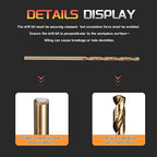 Drill Bit, #49 Cutting Diameter, 4341 HSS Gold Finish 118° Cutting Angle Number Jobber Bits - (Applications: for Drilling Soft Metal Plastic Wood), 5-Pieces