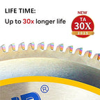 Aluminum Cutting Circular Saw Blade, Thin Aluminum,The Cutting Head uses a Special Anti-Heat Sticking Coating with high Finish and Long Life,NFM 14 inch 120-Tooth 1" -TA
