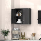 GREATMEET 27.95" H Garage Cabinets, Locking Cabinet, Garage Storage Cabinets, Hanging Wall Mount Cabinet for Utility Room, Black