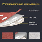 100 PCS 5 Inch Sanding Discs 150 Grit Hook and Loop Adhesive Round Sandpaper for Random Orbital Sander