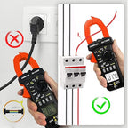 AIOMEST Digital Clamp Meter, TRMS 6000 Counts Multimeter NCV Tester for AC/DC Voltage Current Capacitance Temp Frequency Resistance Measuring with Backlit AI-7200B