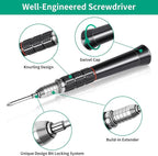 Precision Screwdriver Set,Premium Ergonomic Screwdriver with 55 High Strength Magnetic Screw Driver Bits for Computer Watches Jewelers and other Small Electronics Repair.