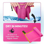 Backpacking Ultralight Quick Dry Microfiber Soft Fast Drying Hand and Face Towel Wash Cloth Camping Yoga Hiking Active Lifestyle Small (Magenta, Small)