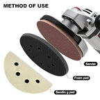 4Pack 5 Inch 8 Holes Orbital Sander Foam Pad,Hook and Loop Foam Sanding Pads,Sponge Cushion Buffer Backing Pad for Orbital Sander
