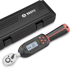 3/8 Inch Digital Torque Wrench with Preset Values, 2.2-44.3 Ft-lbs/3-60Nm, Buzzer and LED Notification, Small Electronic Torque Wrench for Motorcycles
