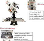 Benchtop Mini Milling Drilling Machine, Brushless Milling Drilling Machine, 110V, 1300W, 50-2250rpm