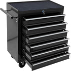 6-Drawer Rolling Tool Chest Cabinet, Large Capacity Metal Tool Box with Wheels and Keyed Locking, Roll Around Storage Organizer Tool Cart for Garage, Warehouse, Work Shop (Black03)