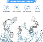 60Pcs 5/16 Inch (8mm) 304 Stainless Steel Conduit Clamps, U-Tube Strap Pipe Clamp 2 Hole Strap U Bracket Rigid Pipe Strap Metal U Clamp Conduit Strap Tension Clips U-tube Clamp