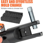 HZLZRZ Hydraulic Crimping Tool 12 Tons, Range 8AWG-4/0AWG(250MCM), Hydraulic Cable Lug Crimper with Standard US 9 Pairs of Dies for Wire Battery Cable Terminal Crimping Tool