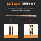 Drill Bit, #21 Cutting Diameter, 4341 HSS Gold Finish 135° Cutting Angle Number Jobber Bits - (Applications: for Drilling Soft Metal Plastic Wood), 10-Pieces