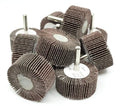Benchmark Abrasives 2" x 1" Aluminum Oxide Flap Wheel with 1/4" Shank Mounted, Perfect for Woodworking Grinding Polishing Rust Paint Removal (10 Pack) - 80 Grit