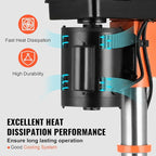 VEVOR 12 in Benchtop Drill Press, 5 Amp 120V, Variable Speed Cast Iron Bench Drill Press, 12 in Swing Distance 0-45° Tiltling Worktable with Laser Work Light, Tabletop Drilling Machine for Wood Metal