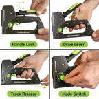 Surebonder TRIGGERFIRE Heavy Duty Narrow Crown Staple Gun with Trigger Mode - Upholstery, DIY, Wood - Uses Surebonder #4 or Arrow T50 Staples - Tool Only (5625)