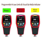 Paint Thickness Gauge for Cars UT343D Upgraded Coating Wet Film Thickness Gauge Paint Correction Precious Metal Tester Tool with Visual Go-NoGo Indicator Auto Rotatable Display