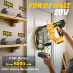 Cordless Brad Nailer 2-in-1 Compatible with Dewalt Battery, 5/8 to 1-1/4 Inch Electric Nail Gun/Staple Gun, 18 Gauge Nail Gun Brushless Motor with 1000 Nails for Wood Carpentry