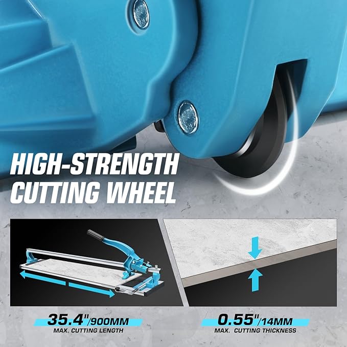 DNA MOTORING 36 Inch Manual Tile Cutter, Professional Porcelain Ceramic Tile Cutter, Professional Porcelain Slab Cutting Machine with Tungsten Carbide Cutting Wheel, TOOLS-00709