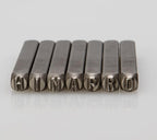 HimaPro Letter and Number Stamp Set 36pcs 40Cr Alloy Steel Metal Stamp Number & Letter Punch Set in a Wooden case (4mm 5/32 Inch)