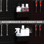 Mayouko Magnetic Aerosol Spray Can Holder, 8.3" x 3" x 4.4", Magnet Toolbox Bottle Holder, Toolbox Storage Shelf for Chest, Garage, Workspace