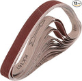 HARFINGTON 1 x 42 Inch Sanding Belts, 12 Pcs 400 Grits Aluminum Oxide Abrasive Belt Sander File Belt for Woodworking, Metal Polishing, Knife Sharpener