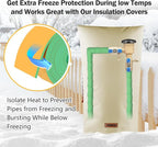 Pipe Insulation Tape, Outdoor Water Pipe Insulation Wrap, Foam Insulation Tape for Outdoor Pipes Winter Freeze Protection, Heat Tape for Water Pipes, Copper Pipes, PVC, AC Line, 3in x 15ft, Green