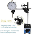 Dial Indicator with Magnetic Base and Point Precision Inspection Set, Dial Test Indicator Precision Measuring Gauge Tools Kit, Long Arm 0-1" Tester Gage Gauge 0.001"