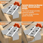 CNQLIS Multipurpose Stainless Steel 90 Degree Corner Clamp, Adjustable Corner Clamps for Woodworking 90 Degree Clamp, 2PCS Open Type and 2PCS Closed Type Right Angle Clamp Fixing Tool for Wood, Metal
