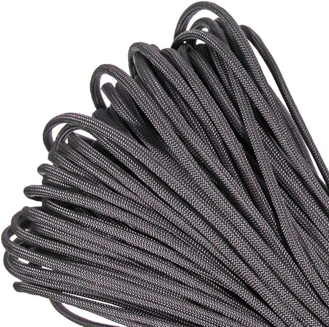Paracord Planet Genuine Type III 550lb Paracord – Nylon Cord in Solid, Multi, and Reflective Colors – 25+ Colors and Length Options of 10', 25', 50', and 100'