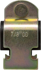 Rubber Cushion Strut Clamp 3/4" NOM (7/8" OD) for Mounting Copper Piping, PEX Pipe, CVPC Tubing to Strut Channels [5 Pack] Yellow Chromate Zinc