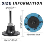 2 Inch Zirconia Sanding Discs, 49Pcs 4-Grit (40/60/80/120) Quick Change Discs with 1/4" Roll Lock for Die Grinder Surface Conditioning Sanding Discs for Rust Removal, Deburring & Polishing