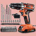 Cordless Drill Set, KELNOW 21V PowerDrill with Power Pack and Charger, 3/8-Inch Keyless Chuck ElectricDrill, 25+1 Position, 2 Speed, 27pcs Drilldriver Bits Tool Drills for DIY Projects