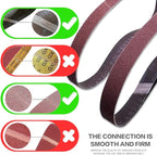 1x30 1 x 30 inch Sanding Belt Pack 1-Inch x 30-Inch,12 Pcs(4 Each of 80 120 150 Grits) Aluminum Oxide for Sander