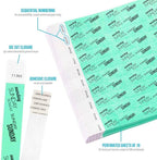 500 WristCo Sunday Aqua Tyvek Wristbands for Events - ¾” x 10” - Waterproof Recyclable Comfortable Tear Resistant Paper Bracelets Wrist Bands for Concerts Festivals Admission Party Tours