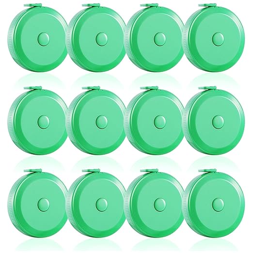 16 Pack Tape Measure, 60 Inch/150cm Retractable Body Measuring Tape - Soft Sewing Tape for Tailor, Craft & Cloth Measurements (Green)
