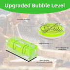 9pcs Small Bubble Spirit Level, Square & Round Circular Bubble Level Mini Magnetic Spirit Leveler Measure Tool for Leveling Phonograph Turntable Camera Tripod Drill