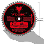 FOXBC 7-1/4 inch Circular Saw Blade Metal and Stainless Steel Cutting 48 Teeth, Replacement for Diablo D0748CF Ceramic Carbide Saw Blade