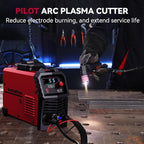 ARCCAPTAIN 55A Plasma Cutter, Large LED Display, Non-Touch Pilot ARC Plasma Cutting Machine, 120/240V Dual Voltage IGBT Inverter, 1/2" Clean Cut, Post Flow, 2T/4T, for Beginners DIY