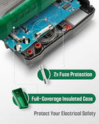 TESMEN TMM-569A Digital Multimeter, TRMS 4000 Counts Ohmmeter, Auto-Ranging Voltage Tester with NCV, Voltage & Current, Resistance, Continuity, Diode, Capacitance, Phase, Temperature, Live Wire -Green