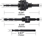Hex Shaft Hole Saw Mandrel, 7/16-Inch and 3/8 Inch Hole Saw Arbor with 3Pcs Central Drill/2PCS Hex wrench/2Pcs Spring