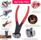 4Pcs Upholstery Staple Remover Nail Puller Nail Remover Tool Set with End Cutting Pliers Tack Puller Staple Puller Tool for Carpet Furniture Wooden Photo Frame Floor,Zipper Package