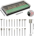 Stone Carving Set Diamond Burr Bits Compatible with Dremel, 50PCS Polishing Kits Rotary Tools Accessories with 1/8’ Shank For Carving, Engraving, Grinding, Stone, Rocks, Jewelry, Glass, Ceramics